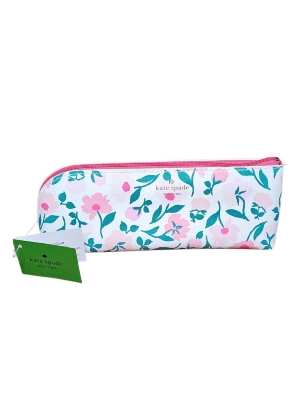 NEW, KATE SPADE New York Floral Print Zip Pouch Pencil Case Makeup/Travel Bag